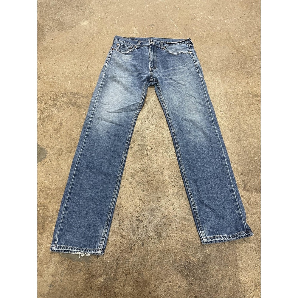 Levis 505 Jeans Mens 33x34 Blue Regular Fit Straight Leg Zip Fly PC9 00505-4886